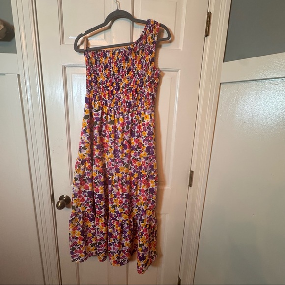 Colorful Floral One-Shoulder Dress - Picture 2 of 5